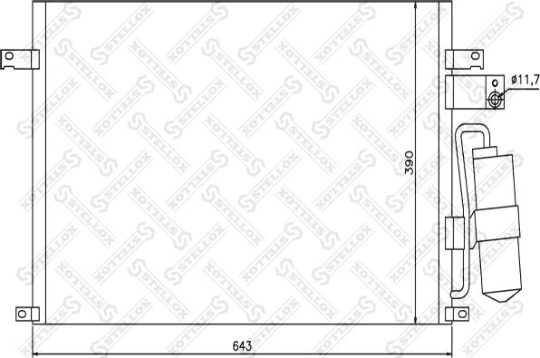 Stellox 10-45385-SX - Конденсатор, кондиціонер autocars.com.ua