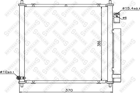 Stellox 10-45431-SX - Конденсатор, кондиціонер autocars.com.ua