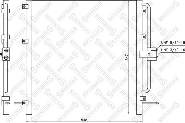 Stellox 10-45452-SX - Конденсатор, кондиціонер autocars.com.ua