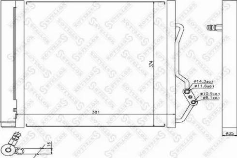 Stellox 10-45461-SX - Конденсатор, кондиціонер autocars.com.ua