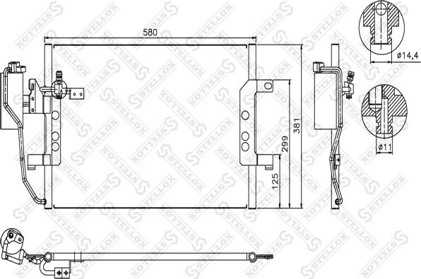 Stellox 10-45463-SX - Конденсатор, кондиціонер autocars.com.ua