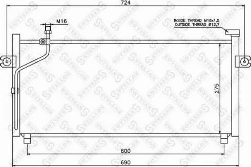 Stellox 10-45475-SX - Конденсатор, кондиціонер autocars.com.ua