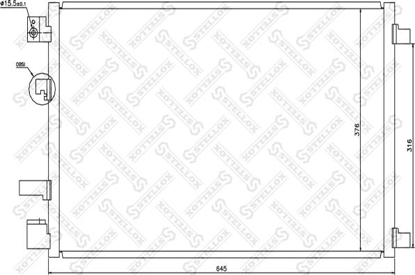 Stellox 10-45482-SX - Конденсатор кондиционера avtokuzovplus.com.ua