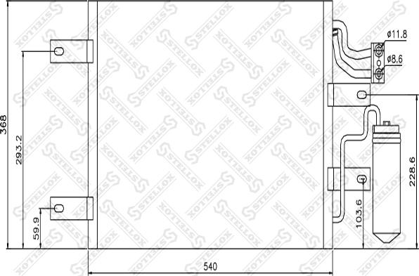 Stellox 10-45492-SX - Конденсатор, кондиціонер autocars.com.ua