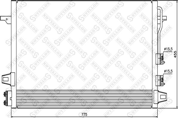 Stellox 10-45499-SX - Конденсатор, кондиціонер autocars.com.ua