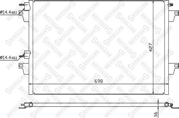 Stellox 10-45505-SX - Конденсатор, кондиціонер autocars.com.ua