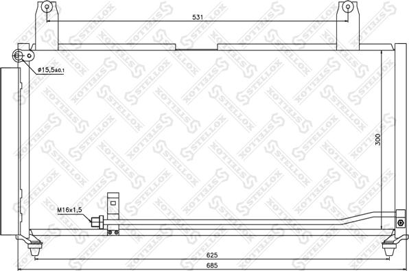 Stellox 10-45526-SX - Конденсатор, кондиціонер autocars.com.ua