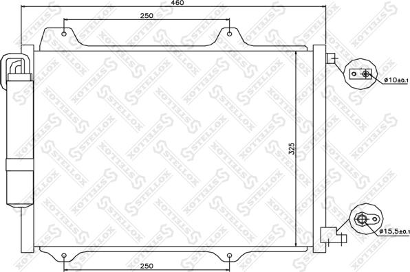 Stellox 10-45527-SX - Конденсатор, кондиціонер autocars.com.ua