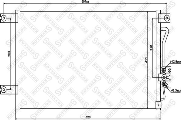 Stellox 10-45580-SX - Конденсатор, кондиціонер autocars.com.ua