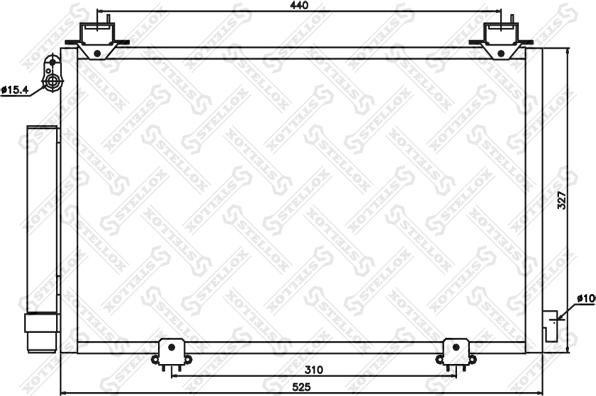 Stellox 10-45597-SX - Конденсатор, кондиціонер autocars.com.ua