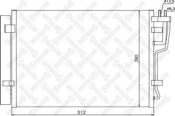 Stellox 10-45609-SX - Конденсатор, кондиціонер autocars.com.ua