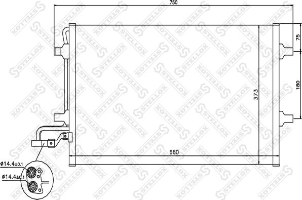 Stellox 10-45639-SX - Конденсатор, кондиціонер autocars.com.ua