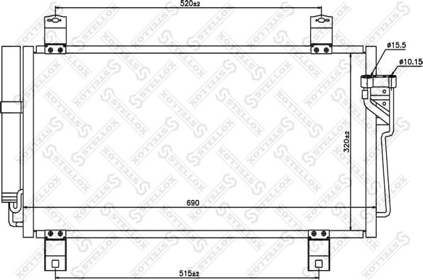 Stellox 10-45642-SX - Конденсатор, кондиціонер autocars.com.ua