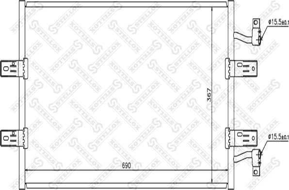 Stellox 10-45667-SX - Конденсатор кондиционера avtokuzovplus.com.ua