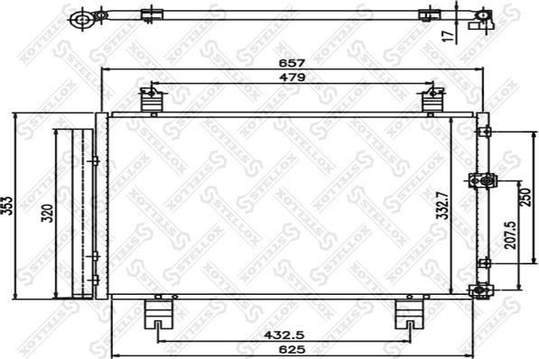 Stellox 10-45681-SX - Конденсатор, кондиціонер autocars.com.ua