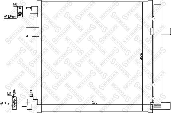 Stellox 10-45686-SX - Конденсатор, кондиціонер autocars.com.ua