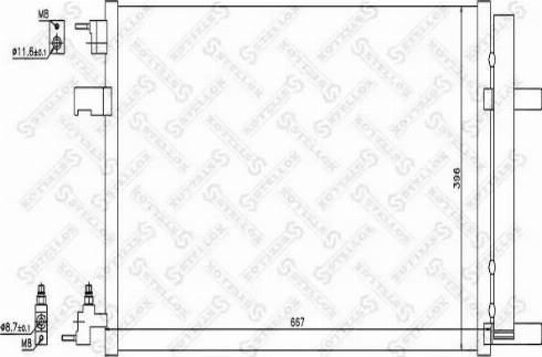 Stellox 10-45688-SX - Конденсатор, кондиціонер autocars.com.ua