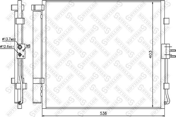 Stellox 10-45709-SX - Конденсатор, кондиціонер autocars.com.ua