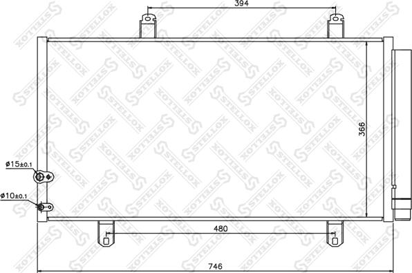 Stellox 10-45719-SX - Конденсатор кондиционера avtokuzovplus.com.ua