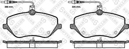 Stellox 1112 004L-SX - Тормозные колодки, дисковые, комплект avtokuzovplus.com.ua