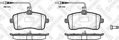 Stellox 1113 004L-SX - Гальмівні колодки, дискові гальма autocars.com.ua