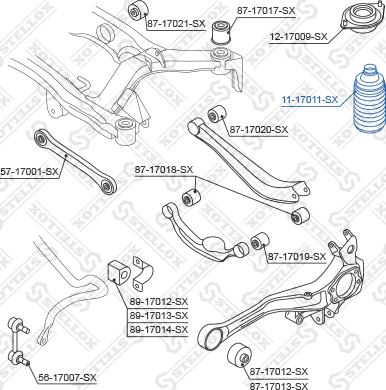 Stellox 11-17011-SX - Пылезащитный комплект, амортизатор avtokuzovplus.com.ua