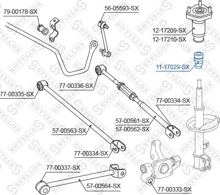 Stellox 11-17029-SX - Відбійник, буфер амортизатора autocars.com.ua