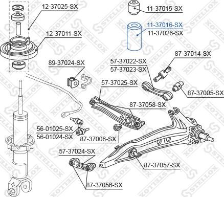 Stellox 11-37016-SX - Пыльник амортизатора, защитный колпак autodnr.net