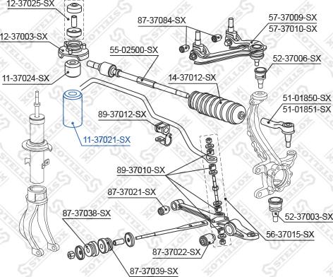 Stellox 11-37021-SX - Пильник амортизатора, захисний ковпак autocars.com.ua