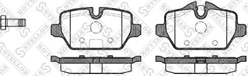 Stellox 1143 000L-SX - Гальмівні колодки, дискові гальма autocars.com.ua