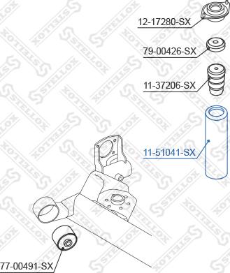 Stellox 11-51041-SX - Пыльник амортизатора, защитный колпак autodnr.net