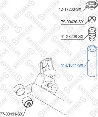 Stellox 11-51041-SX - Пильник амортизатора, захисний ковпак autocars.com.ua