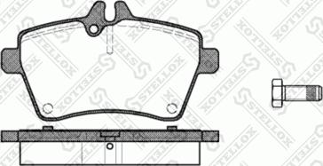 Stellox 1155 000-SX - Гальмівні колодки, дискові гальма autocars.com.ua