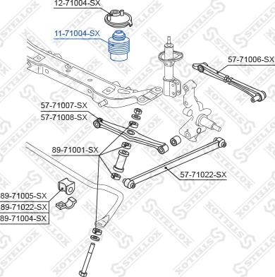 Stellox 11-71004-SX - Відбійник, буфер амортизатора autocars.com.ua