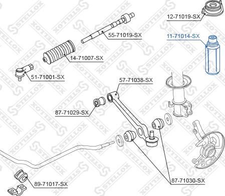 Stellox 11-71014-SX - Відбійник, буфер амортизатора autocars.com.ua