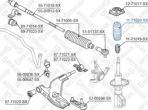 Stellox 11-71020-SX - Пильник амортизатора, захисний ковпак autocars.com.ua