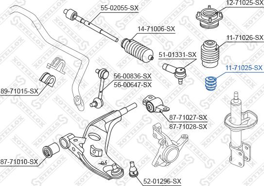 Stellox 11-71025-SX - Відбійник, буфер амортизатора autocars.com.ua