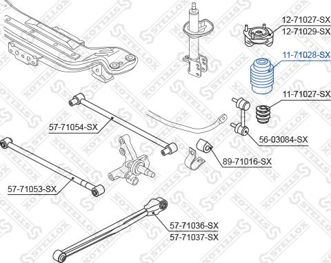 Stellox 11-71028-SX - Отбойник, демпфер амортизатора avtokuzovplus.com.ua