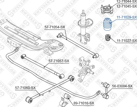 Stellox 11-71029-SX - Відбійник, буфер амортизатора autocars.com.ua