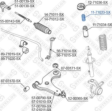 Stellox 11-71033-SX - Відбійник, буфер амортизатора autocars.com.ua