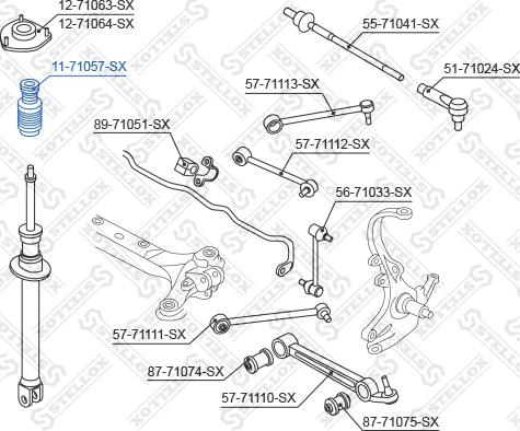 Stellox 11-71057-SX - Відбійник, буфер амортизатора autocars.com.ua