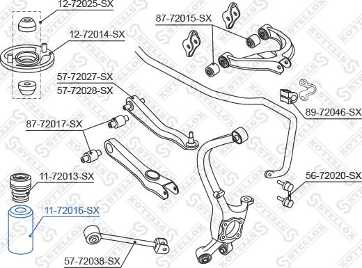 Stellox 11-72016-SX - Пильник амортизатора, захисний ковпак autocars.com.ua