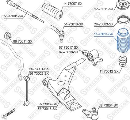 Stellox 11-73011-SX - Пильник амортизатора, захисний ковпак autocars.com.ua