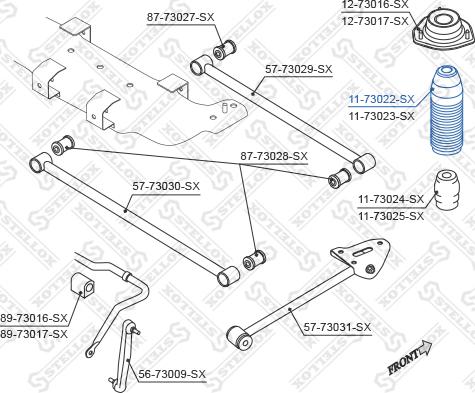 Stellox 11-73022-SX - Пильник амортизатора, захисний ковпак autocars.com.ua