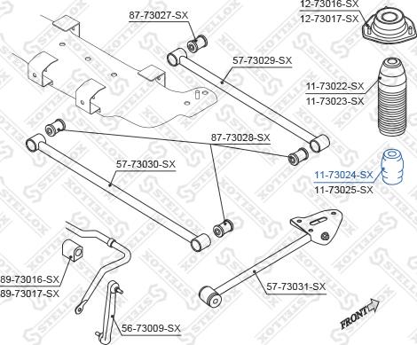 Stellox 11-73024-SX - Відбійник, буфер амортизатора autocars.com.ua