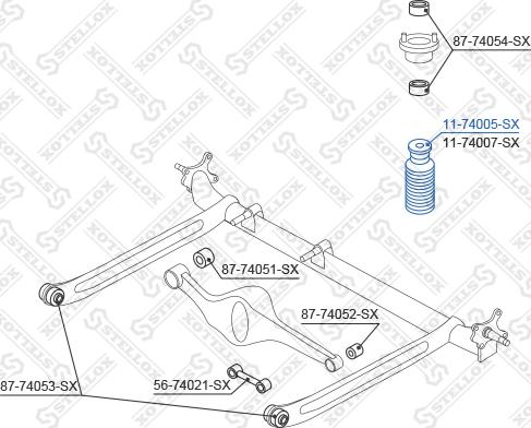 Stellox 11-74005-SX - Отбойник, демпфер амортизатора avtokuzovplus.com.ua