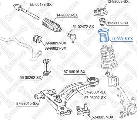 Stellox 11-98016-SX - Пильник амортизатора, захисний ковпак autocars.com.ua