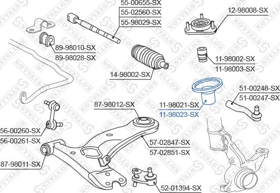 Stellox 11-98023-SX - Пильник амортизатора, захисний ковпак autocars.com.ua