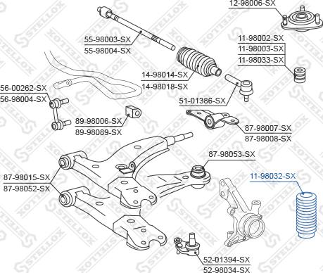 Stellox 11-98032-SX - Пыльник амортизатора, защитный колпак avtokuzovplus.com.ua