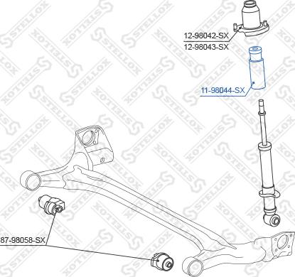 Stellox 11-98044-SX - Відбійник, буфер амортизатора autocars.com.ua